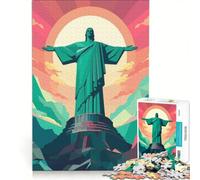 Rompecabezas para Adultos de 1000 Piezas: Cristo Redentor, Juego Interactivo, difícil y desafiante, colección de Artistas, Bellas Artes 50x75cm