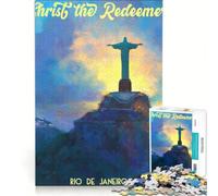 Rompecabezas para Adultos de 1000 Piezas: Cristo Redentor, Río de Janeiro, decoración de Pared, desafiante para completar, cumpleaños 38x52cm