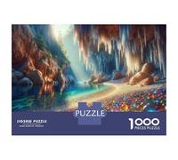 Rompecabezas para Adultos De 1000 Piezas Crystal Cave Beach Rompecabezas para Adultos Juguetes Antiestrés Decoración Actividades Divertidas En Casa 70x50cm/1000pcs