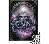 Rompecabezas para Adultos De 1000 Piezas Cthulhu Mythos Art Print Rompecabezas para Adultos Juego Familiar Vacaciones En Casa Matar El Tiempo Gran Regalo para Jugar 38x26cm/1000pcs