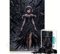 Rompecabezas para Adultos de 1000 Piezas Cuervo encadenado y ángel,Corte preciso,Juguete Divertido para Resolver Problemas,Tiempo Libre,decoración de cumpleaños,Regalo (50x75cm)