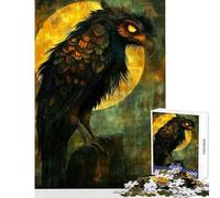 Rompecabezas para Adultos de 1000 Piezas Cuervos Que Brillan en la Oscuridad Rompecabezas de 1000 Piezas Juguete para decoración de Pared Regalos para Mujeres y Hombres desafío difícil (38x52cm)