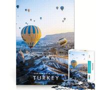 Rompecabezas para Adultos de 1000 Piezas Cueva de Capadocia,Bordes impecables,Divertido Juego de concentración Mental,Juego Tranquilo,decoración navideña,Regalo (50x75cm)