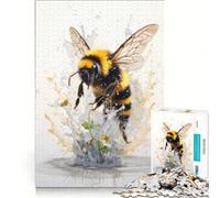 Rompecabezas para Adultos de 1000 Piezas: Cuidado de Las Abejas, Flores y Miel, Juegos educativos, Actividades Divertidas para Hacer en casa, Lista de Deseos con Papá Noel 38x52cm