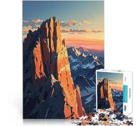 Rompecabezas para Adultos de 1000 Piezas Cumbre bañada por el Sol Juegos Divertidos para la Familia Gran Regalo para Juegos 38x26cm