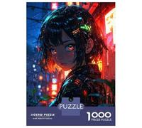 Rompecabezas para Adultos De 1000 Piezas Cute Anime Girl Big Eye Rompecabezas Juego De Ingenio Aliviador del Estrés Difícil Y Desafiante 52x38cm/1000pcs