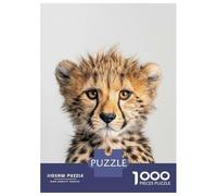 Rompecabezas para Adultos De 1000 Piezas Cute Baby Cheetah Rompecabezas para Adultos Juegos Familiares Montaje De Patrones Cumpleaños Y Navidad 38x26cm/1000pcs