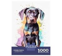 Rompecabezas para Adultos De 1000 Piezas Cute Baby Doberman Puppy Rompecabezas para Adultos Juegos Relajantes Decoración del Hogar Desafío Educativo 70x50cm/1000pcs
