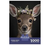 Rompecabezas para Adultos De 1000 Piezas Cute Baby Fluffy Deer Rompecabezas para Adultos Juego Práctico Decoración De Pared Cumpleaños Y Navidad 38x26cm/1000pcs