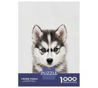 Rompecabezas para Adultos De 1000 Piezas Cute Baby Husky Rompecabezas para Adultos Juego De Ingenio Aliviador del Estrés Actividades Divertidas En Casa 52x38cm/1000pcs