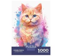 Rompecabezas para Adultos De 1000 Piezas Cute British Shorthair Cat Rompecabezas para Adultos Juegos Relajantes Decoración Cumpleaños 52x38cm/1000pcs