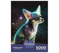 Rompecabezas para Adultos De 1000 Piezas Cute Chihuahua Dog Rompecabezas para Adultos Juguetes Antiestrés Decoración Actividades Divertidas En Casa 38x26cm/1000pcs