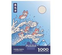 Rompecabezas para Adultos De 1000 Piezas Cute Corgi Dogs Swimming Rompecabezas para Adultos Juegos Familiares Mejoran La Memoria Reducción del Estrés Regalos 38x26cm/1000pcs