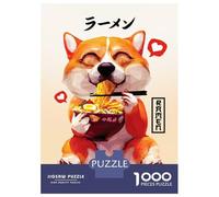 Rompecabezas para Adultos De 1000 Piezas Cute Corgi Ramen Rompecabezas para Adultos Juego Práctico Corte De Precisión 52x38cm/1000pcs