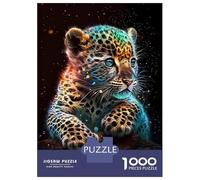 Rompecabezas para Adultos De 1000 Piezas Cute Cosmic Baby Leopard Rompecabezas Juego De Ingenio Regalos para Mujeres Cumpleaños Y Navidad 38x26cm/1000pcs