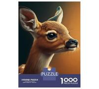 Rompecabezas para Adultos De 1000 Piezas Cute Deer Rompecabezas Juego De Ingenio Aliviador del Estrés Difícil Y Desafiante 52x38cm/1000pcs