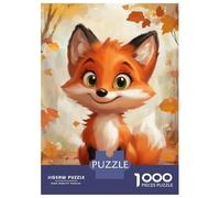 Rompecabezas para Adultos De 1000 Piezas Cute Fox in Autumn Rompecabezas para Adultos Juego Familiar Análisis Y Desafío Educativo De Lógica 52x38cm/1000pcs