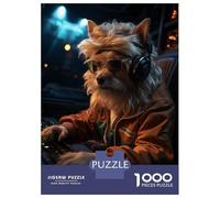 Rompecabezas para Adultos De 1000 Piezas Cute Gaming Dog Rompecabezas para Adultos Juegos Relajantes Decoración De Pared Cumpleaños Y Navidad 70x50cm/1000pcs