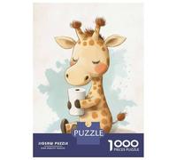 Rompecabezas para Adultos De 1000 Piezas Cute Giraffe with Toilet Paper Rompecabezas para Adultos Juguetes Antiestrés Aliviador del Estrés Regalos De Cumpleaños Y Únicos 70x50cm/1000pcs