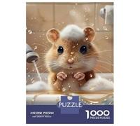 Rompecabezas para Adultos De 1000 Piezas Cute Hamster Taking A Bath Rompecabezas para Adultos Juego Práctico Difícil Difícil Cumpleaños Y Navidad 52x38cm/1000pcs