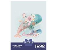 Rompecabezas para Adultos De 1000 Piezas Cute Mommy and Baby Whale Rompecabezas para Adultos Juguete Decoración De Pared Mejora La Memoria Cumpleaños 70x50cm/1000pcs