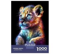 Rompecabezas para Adultos De 1000 Piezas Cute Rainbow Baby Lion Rompecabezas para Adultos Juegos Relajantes Decoración del Hogar Desafío Educativo 38x26cm/1000pcs