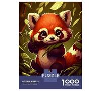 Rompecabezas para Adultos De 1000 Piezas Cute Red Panda Animal Rompecabezas para Adultos Juego De Ingenio Pero Divertido Y Humorístico Cumpleaños 52x38cm/1000pcs