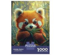 Rompecabezas para Adultos De 1000 Piezas Cute Red Panda in Bamboo Forest Rompecabezas para Adultos Juguetes Antiestrés Análisis Y Lógica Oferta como Regalos para Toda La Familia 38x26cm/1000pcs