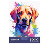 Rompecabezas para Adultos De 1000 Piezas Cute Watercolor Labrador Rompecabezas para Adultos Juguete Decoración De Pared Mejora La Memoria 70x50cm/1000pcs