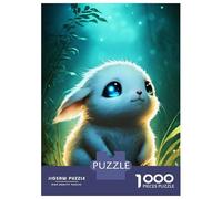 Rompecabezas para Adultos De 1000 Piezas Cute White Bunny Rompecabezas para Adultos Juego Práctico Análisis Y Lógica Cumpleaños Y Navidad 70x50cm/1000pcs