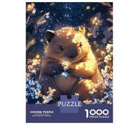 Rompecabezas para Adultos De 1000 Piezas Cute Wombat Dreamy Artwork - Little Paws Rompecabezas para Adultos Juguetes Antiestrés Decoración Actividades Divertidas En Casa 38x26cm/1000pcs