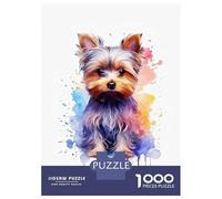 Rompecabezas para Adultos De 1000 Piezas Cute Yorkshire Terrier Dog Rompecabezas Antiestrés Juguetes Divertidos Y Humorísticos Actividades Divertidas En Casa, 52x38cm/1000pcs
