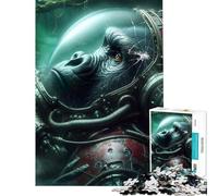Rompecabezas para Adultos de 1000 Piezas Cyber Primate ︰ Rompecabezas de la era Salvaje para Adultos Juegos de relajación Decoración de Pared cumpleaños y Navidad (Tamaño 50x75cm)