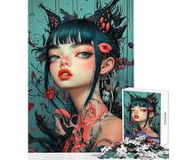 Rompecabezas para Adultos de 1000 Piezas Cyber Wolf Girl Juego Familiar para la diversión en Familia Juguetes de decoración para el hogar entretenido para Reducir el estrés (52x38cm)