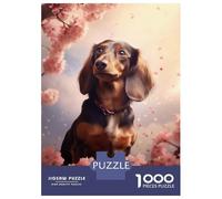 Rompecabezas para Adultos De 1000 Piezas Dachshund Dog Rompecabezas para Adultos Juego De Ingenio Regalos para Mujeres Actividades Divertidas En Casa 70x50cm/1000pcs