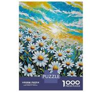 Rompecabezas para Adultos De 1000 Piezas Daisy Field Under A Sunny Sky Rompecabezas para Adultos Juegos Familiares Arte De Pared Oferta como Regalos para Toda La Familia 52x38cm/1000pcs