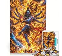 Rompecabezas para Adultos de 1000 Piezas: Danza Cósmica del Señor Shiva, Juego de ingenio, para divertirse en Familia, Lista de Deseos con Papá Noel 50x75cm