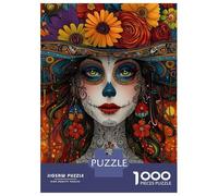 Rompecabezas para Adultos De 1000 Piezas Day of The Dead Portrait Rompecabezas para Adolescentes Juego Familiar Carrera De Velocidad Manual Cumpleaños 70x50cm/1000pcs
