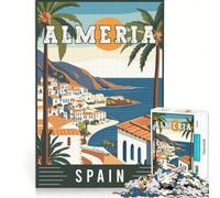 Rompecabezas para Adultos de 1000 Piezas de Almería en España, Ideal para Viajes, Manualidades y Carreras de Velocidad Piezas de Formas aleatorias Que encajan Perfectamente 50x75cm