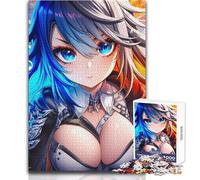 Rompecabezas para Adultos de 1000 Piezas de Anime Girl Ice and Fire, Juego Educativo Divertido y Divertido, Juguetes antiestrés, tamaño 38x52cm
