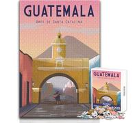 Rompecabezas para Adultos de 1000 Piezas de Antigua Guatemala,un Juego único y desafiante, cumpleaños,tamaño 38x26cm