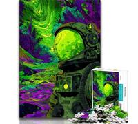Rompecabezas para Adultos de 1000 Piezas de Astronauta Espacial, con patrón para armar, con póster a Juego y Hoja de Trivia para Mayores de 14 años, 38x26cm