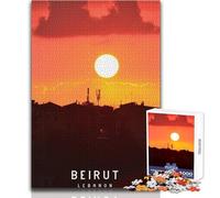 Rompecabezas para Adultos de 1000 Piezas de Beirut,un Juego único y desafiante, cumpleaños Divertido y Divertido tamaño 38x52cm