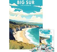 Rompecabezas para Adultos de 1000 Piezas de Big Sur California para Juegos educativos desafíos Juguetes Juegos Familiares diversión Familiar Regalos de cumpleaños tamaño 38x26cm
