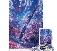 Rompecabezas para Adultos de 1000 Piezas de Blade of The Crimson Maple Juguetes antiestrés Grandes Regalos y Juguetes Juegos relajantes Entrena tu Cerebro y Tus Manos tamaño 38x52cm