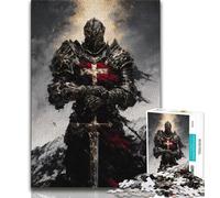 Rompecabezas para Adultos de 1000 Piezas de Caballeros Medievales, Ayuda a ejercitar el Cerebro, Juguetes adictivos para Cultivar la Paciencia, decoración, 38x26cm