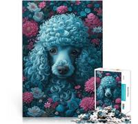 Rompecabezas para adultos de 1000 piezas de caniches en las flores, juego familiar para y 10.3 x 14.9 pulgadas, desafiante de completar pero divertido y humorístico