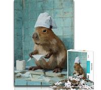 Rompecabezas para Adultos de 1000 Piezas de Capibara y Papel higiénico desafiantes Juegos Familiares Juguetes de Bricolaje para decoración de Pared del hogar Regalos de 26x38cm