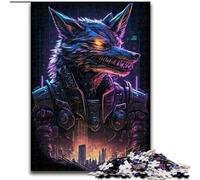 Rompecabezas para Adultos de 1000 Piezas de cartón con diseño de Lobo y Humano, tamaño 26x38cm, desafiante Rompecabezas para Adolescentes, Juego Interactivo Divertido para Toda la Familia.