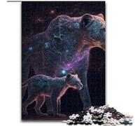 Rompecabezas para Adultos de 1000 Piezas de cartón Starry Nights Lioness, tamaño 26x38cm, desafiante Rompecabezas para Adolescentes, Juego Interactivo Divertido para Toda la Familia.
